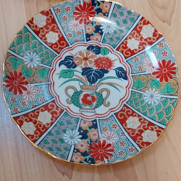 Set of Vintage Arita Imari Fan fine china table setting for 4 - Picture 9 of 14